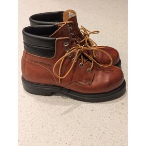 Red Wing Shoes Women's Size 5 B Steel Toe Oil Resistant Leather Boots Style 2307